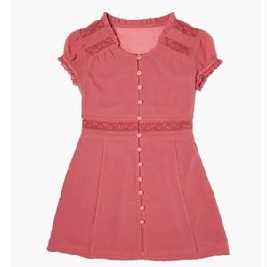 Girls Button Front Dress